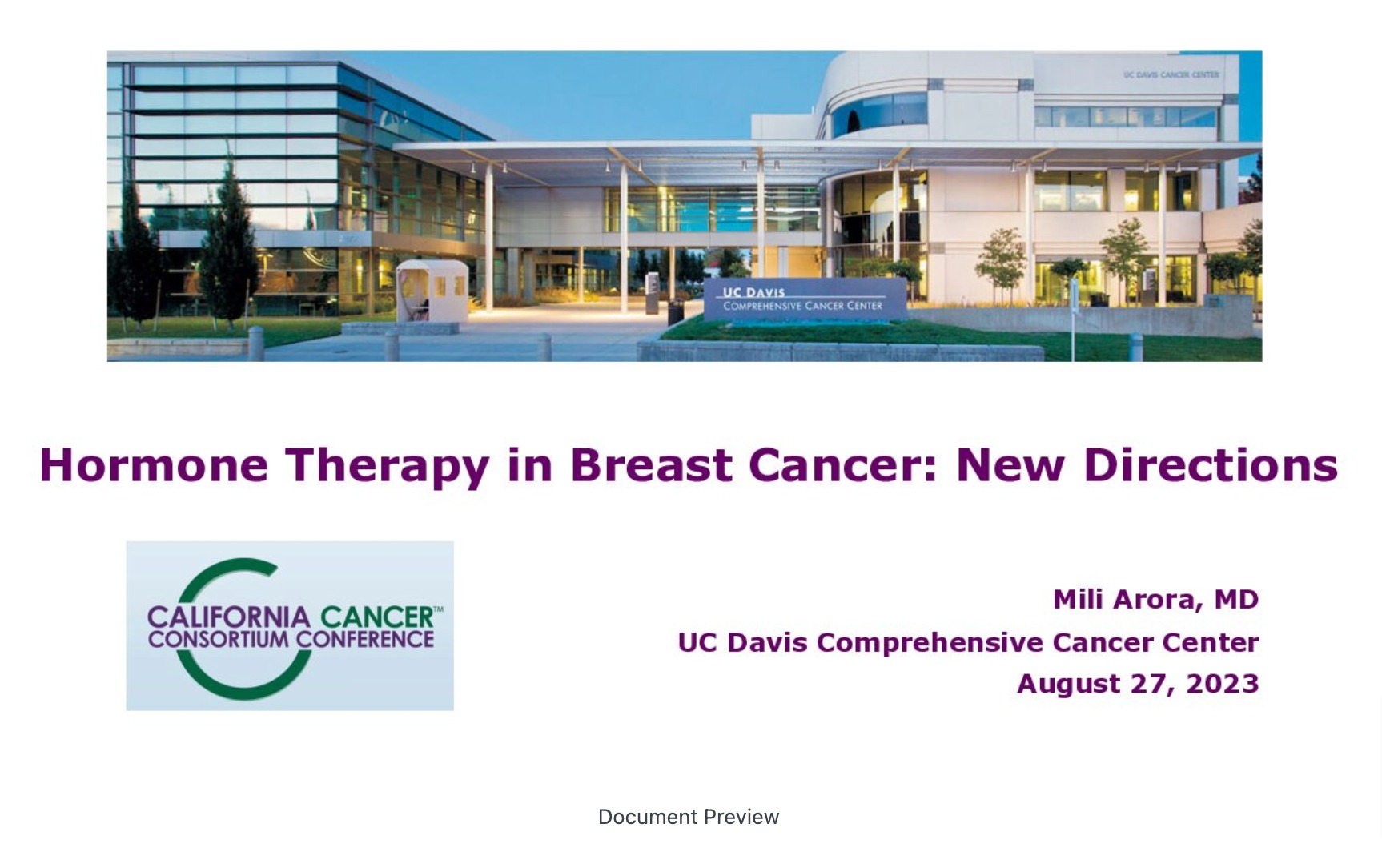 Hormone Therapy in Breast Cancer: New Directions