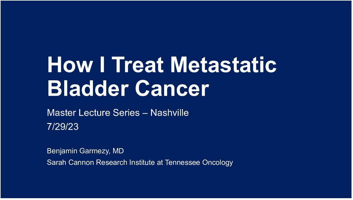 How I Treat Metastatic Bladder Cancer in 2023