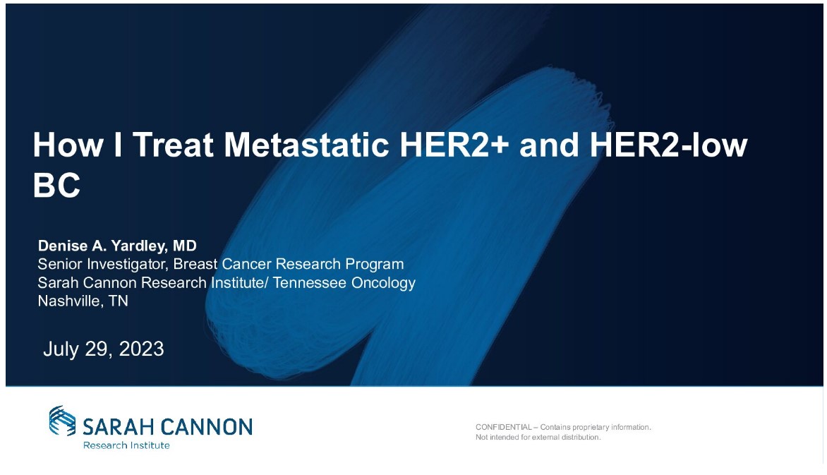 How I Treat Metastatic HER2+/HER2-Low Breast Cancer in 2023