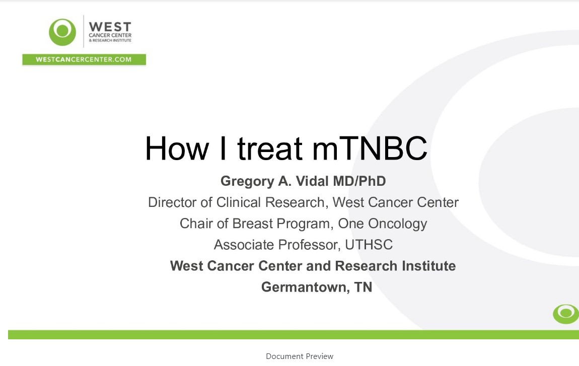 How I Treat Triple Negative Breast Cancer in 2023