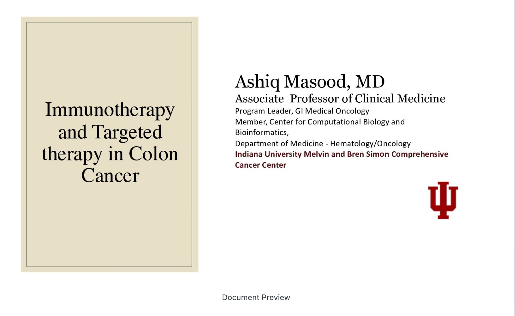 Immunotherapy and Targeted Therapy in Colon Cancer