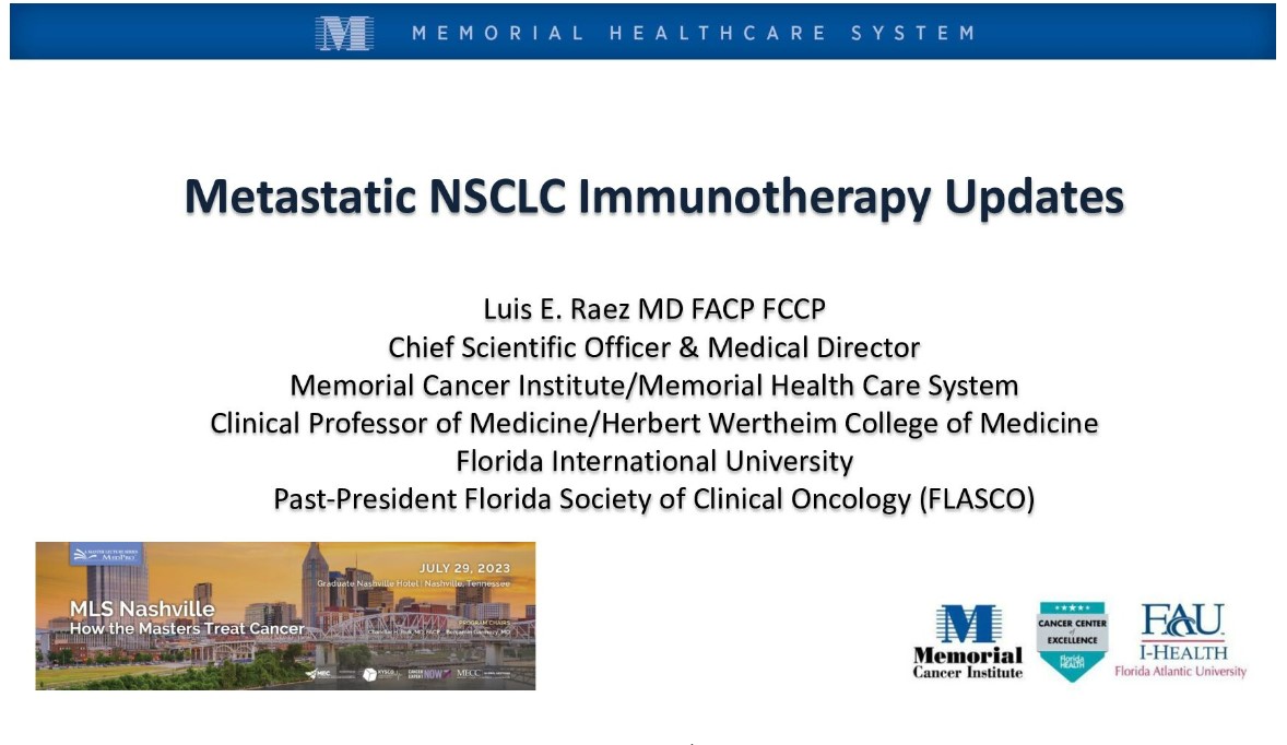 Metastatic NSCLC Immunotherapy Updates