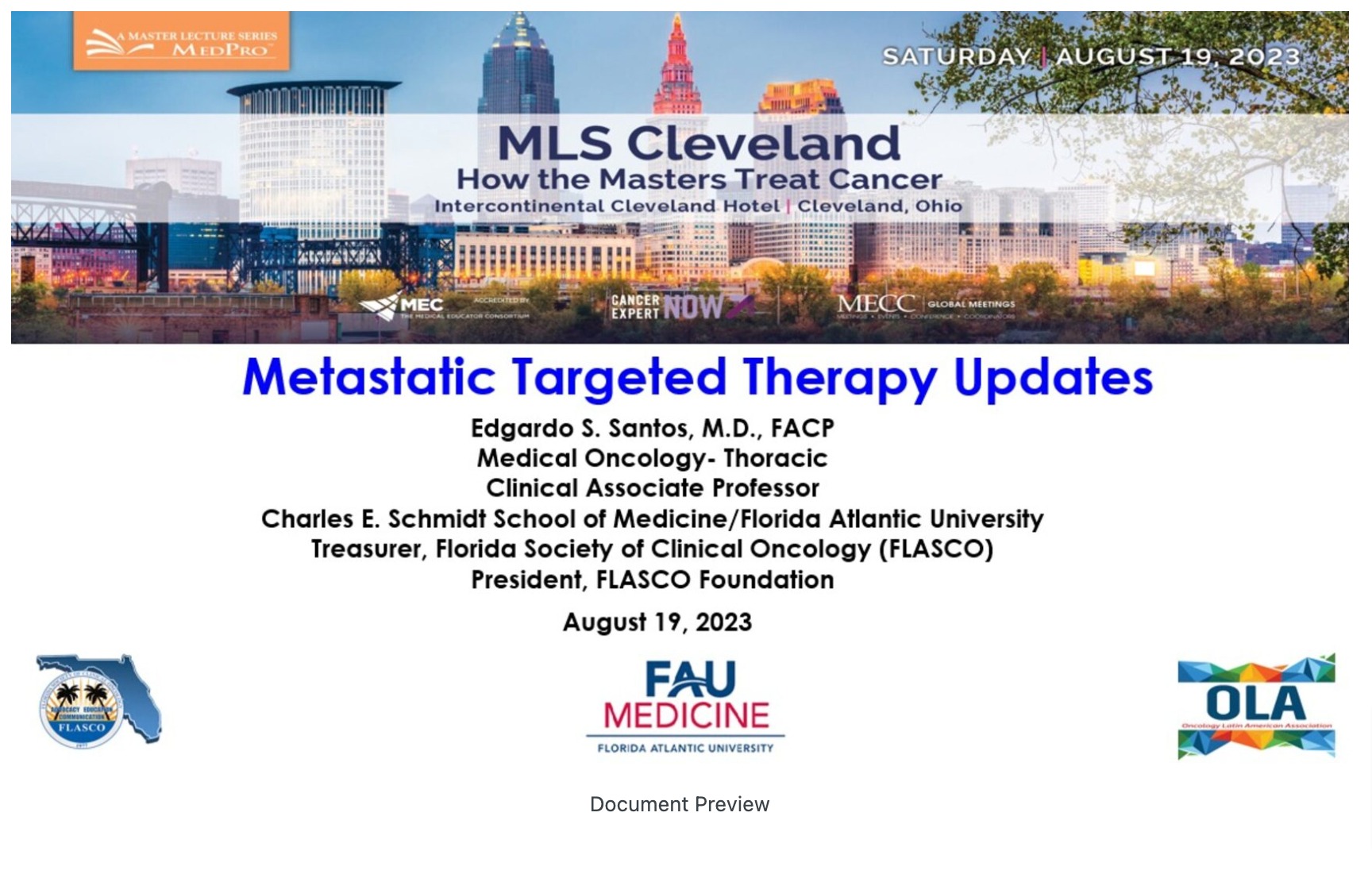 Metastatic Targeted Therapy Updates