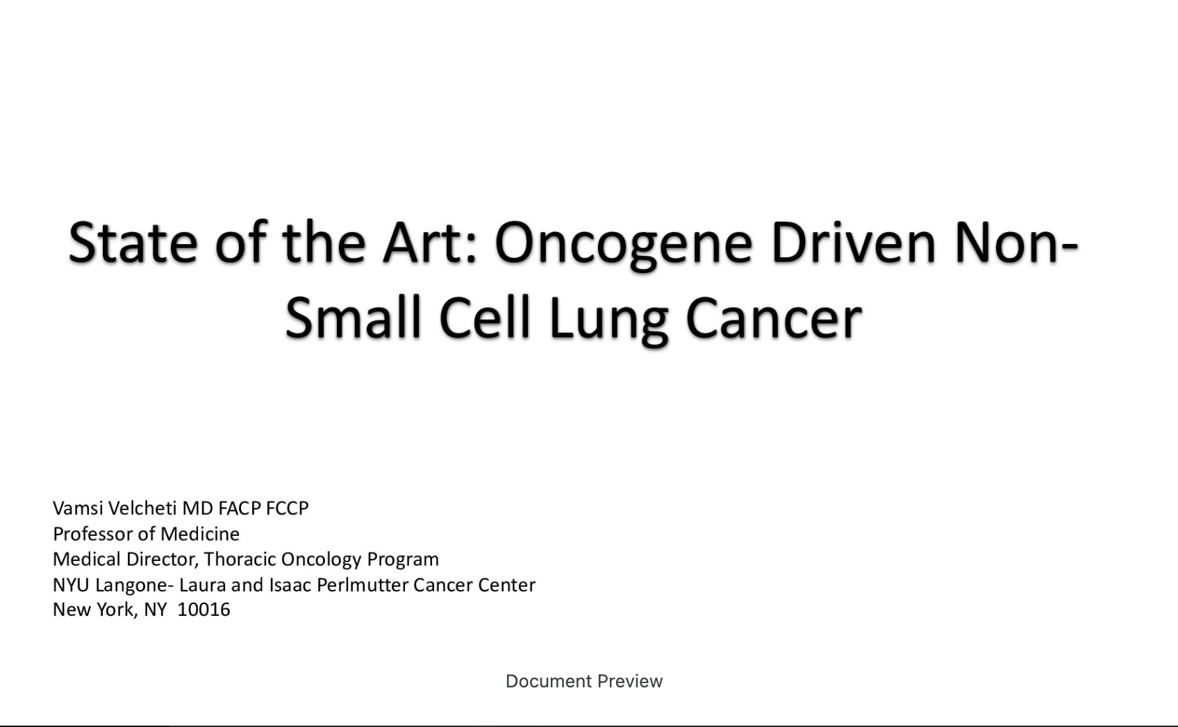 Targeted Therapy in Lung Cancer