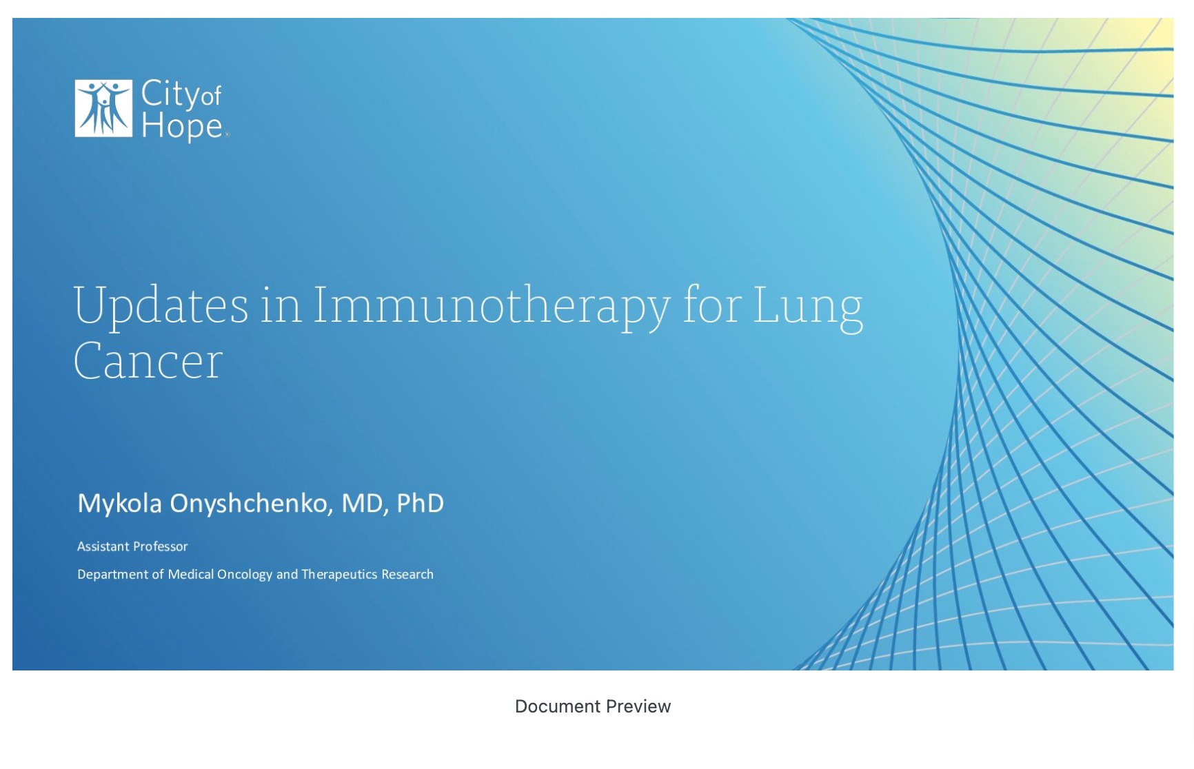 Updates in Immunotherapy for Lung Cancer