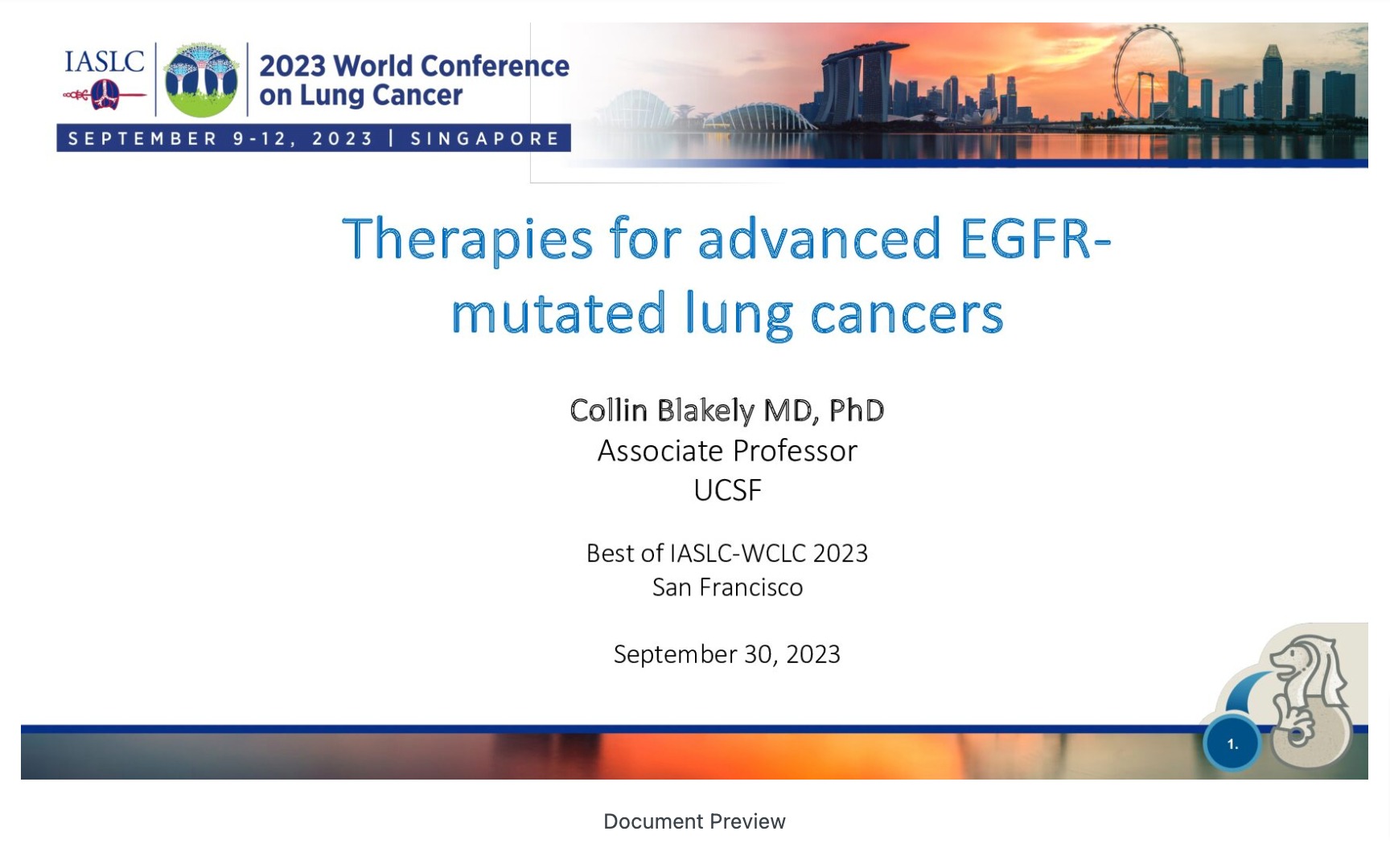 EGFR Mutated Lung Cancer - Advanced Stage