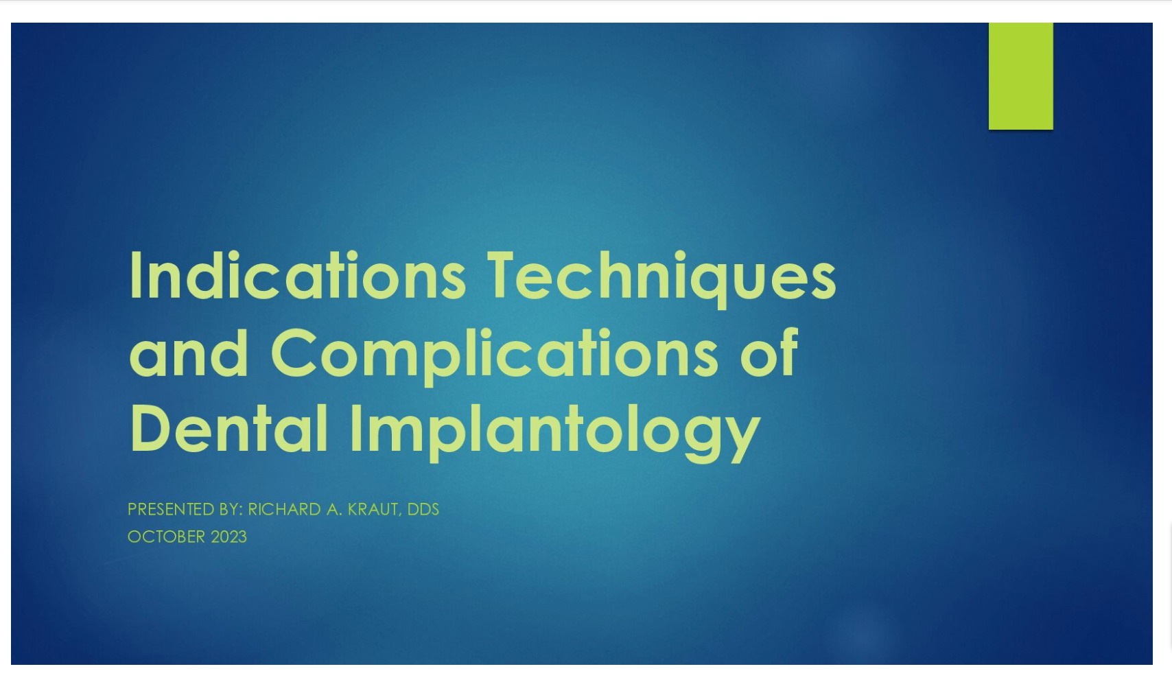Indications, Techniques and Complications of Dental Implantology