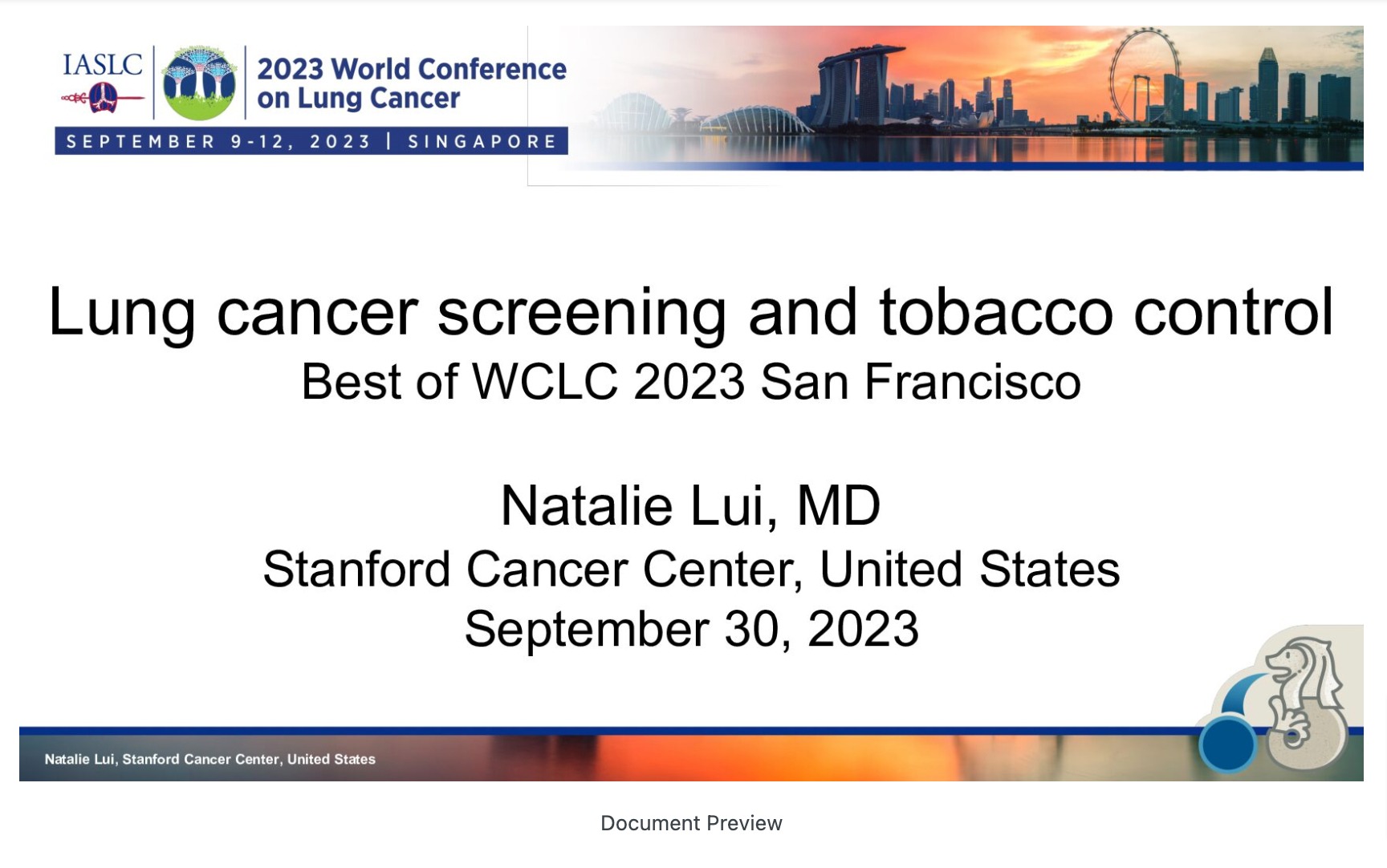 Lung Cancer Screening / Tobacco Control