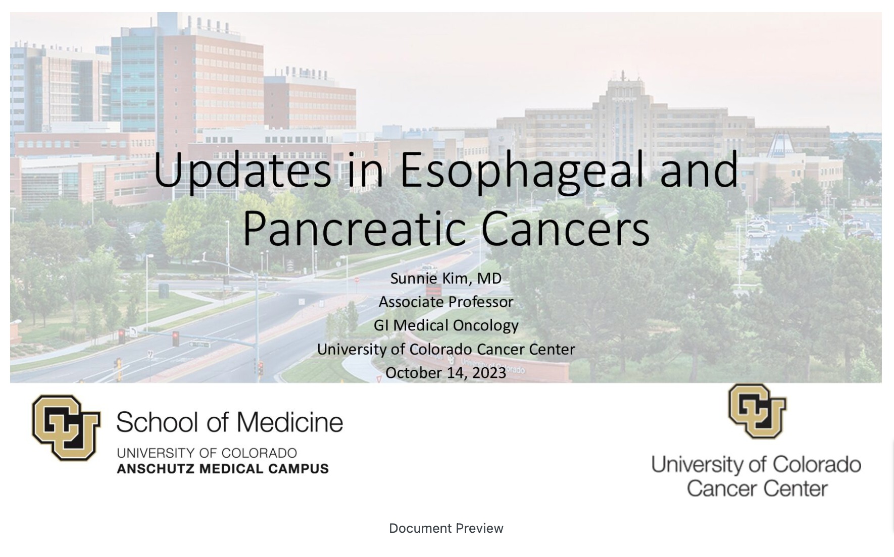 Pancreatic and Esophageal Cancer Updates