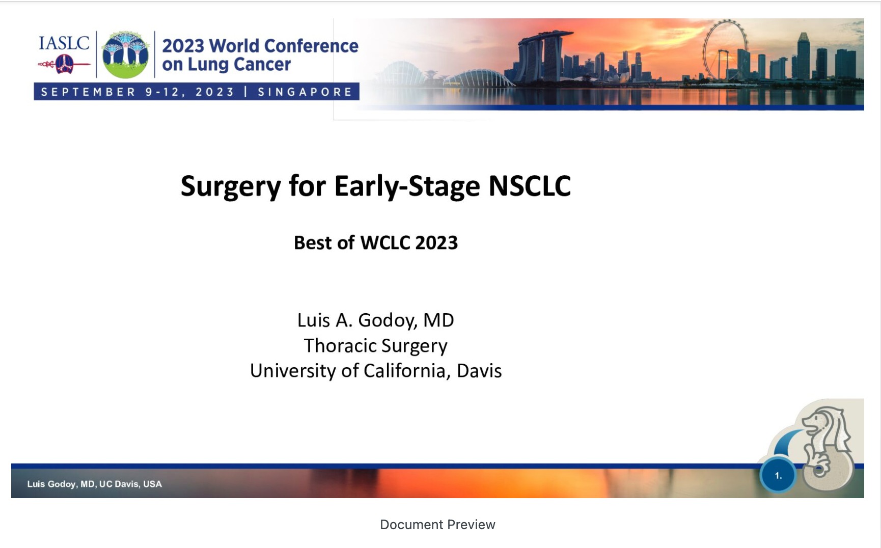 Surgery for Early-Stage NSCLC