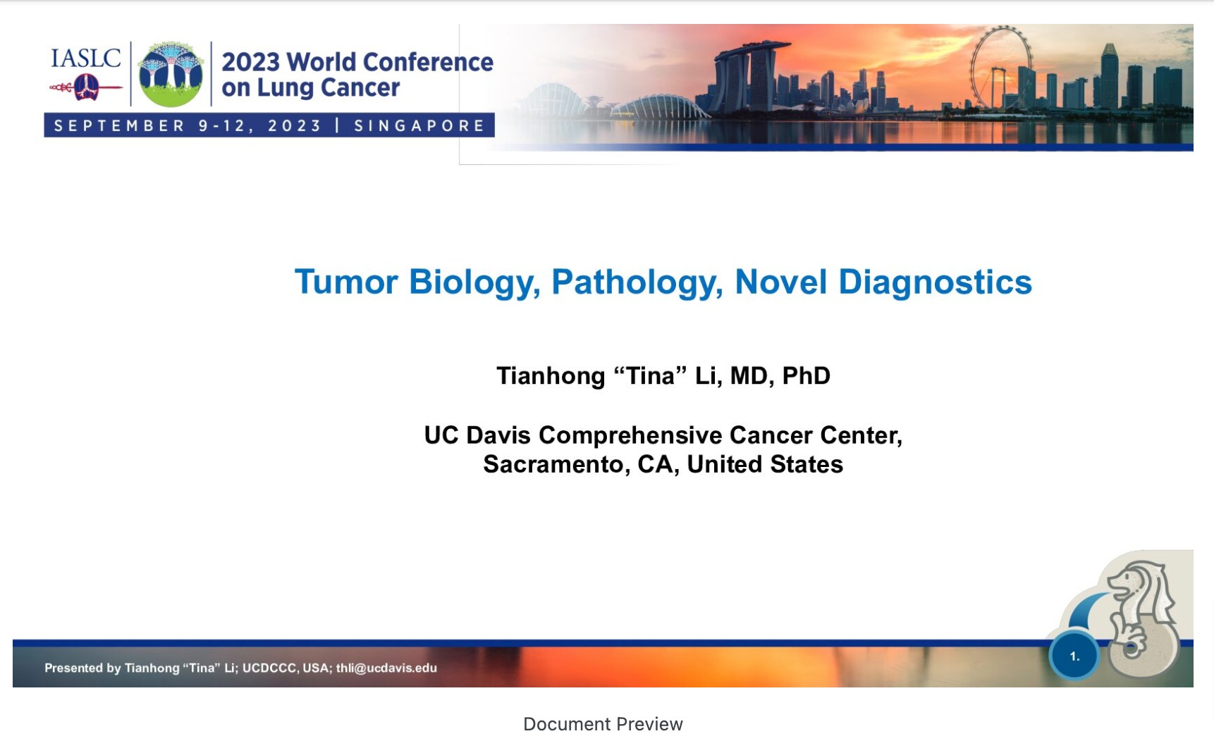 Tumor Biology, Pathology, Novel Diagnostics