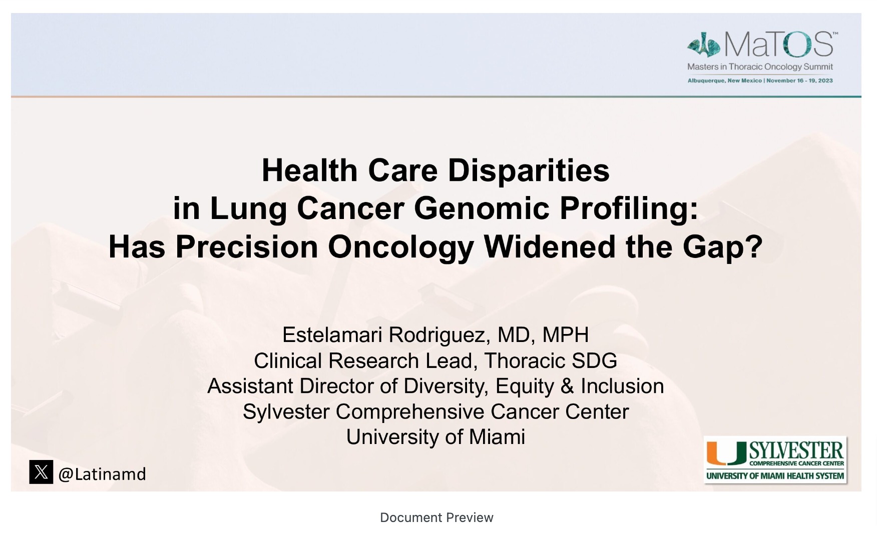 Health Care Disparities in Lung Cancer Genomic Profiling