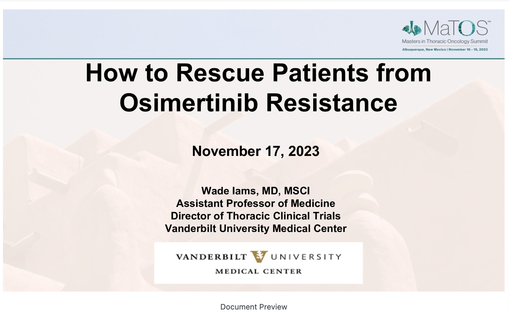 How to Rescue Patients from Osimertinib Resistance