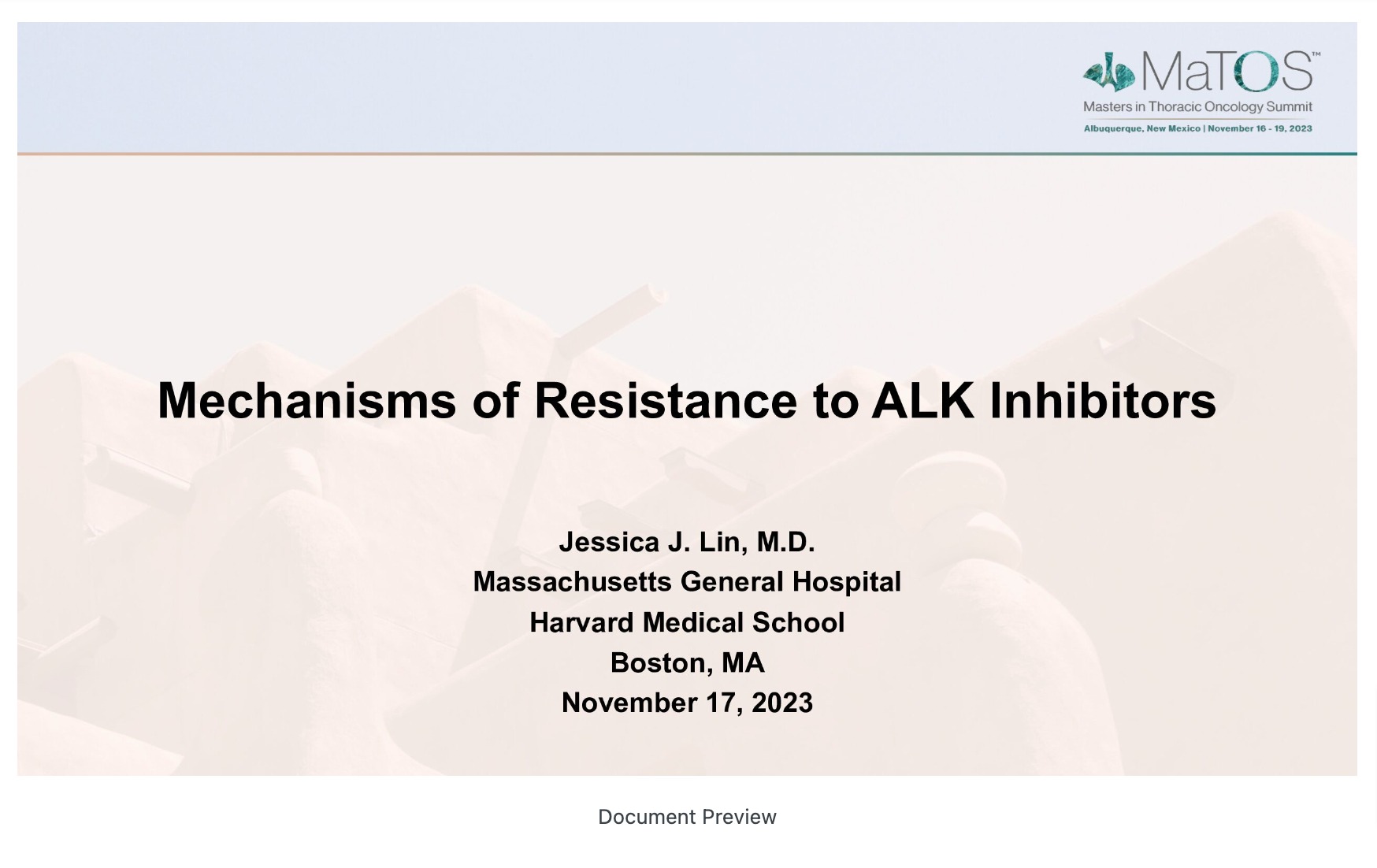 Mechanisms of Resistance to ALK Inhibitors