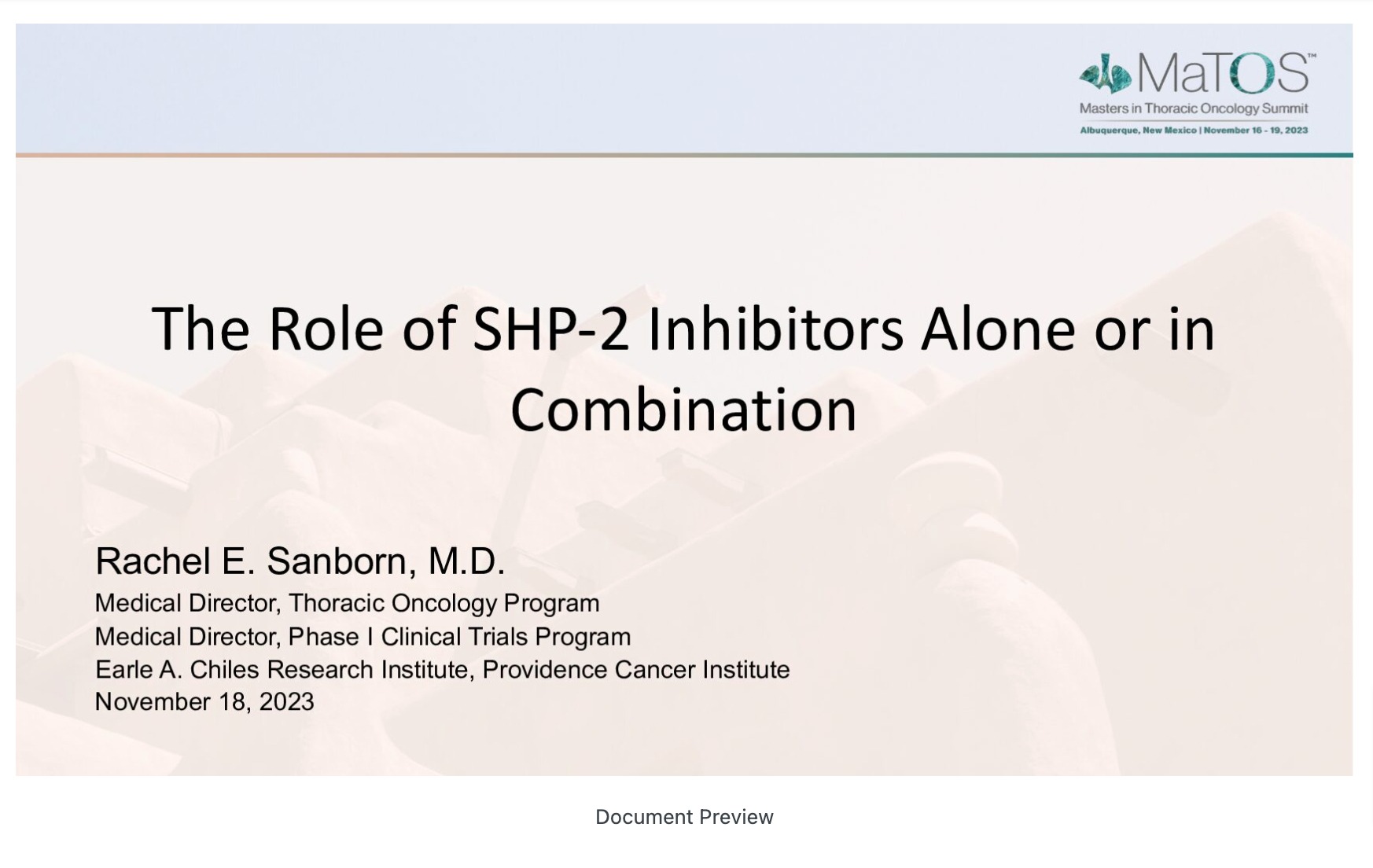 Role of SHP2 Inhibitors Alone or in Combination