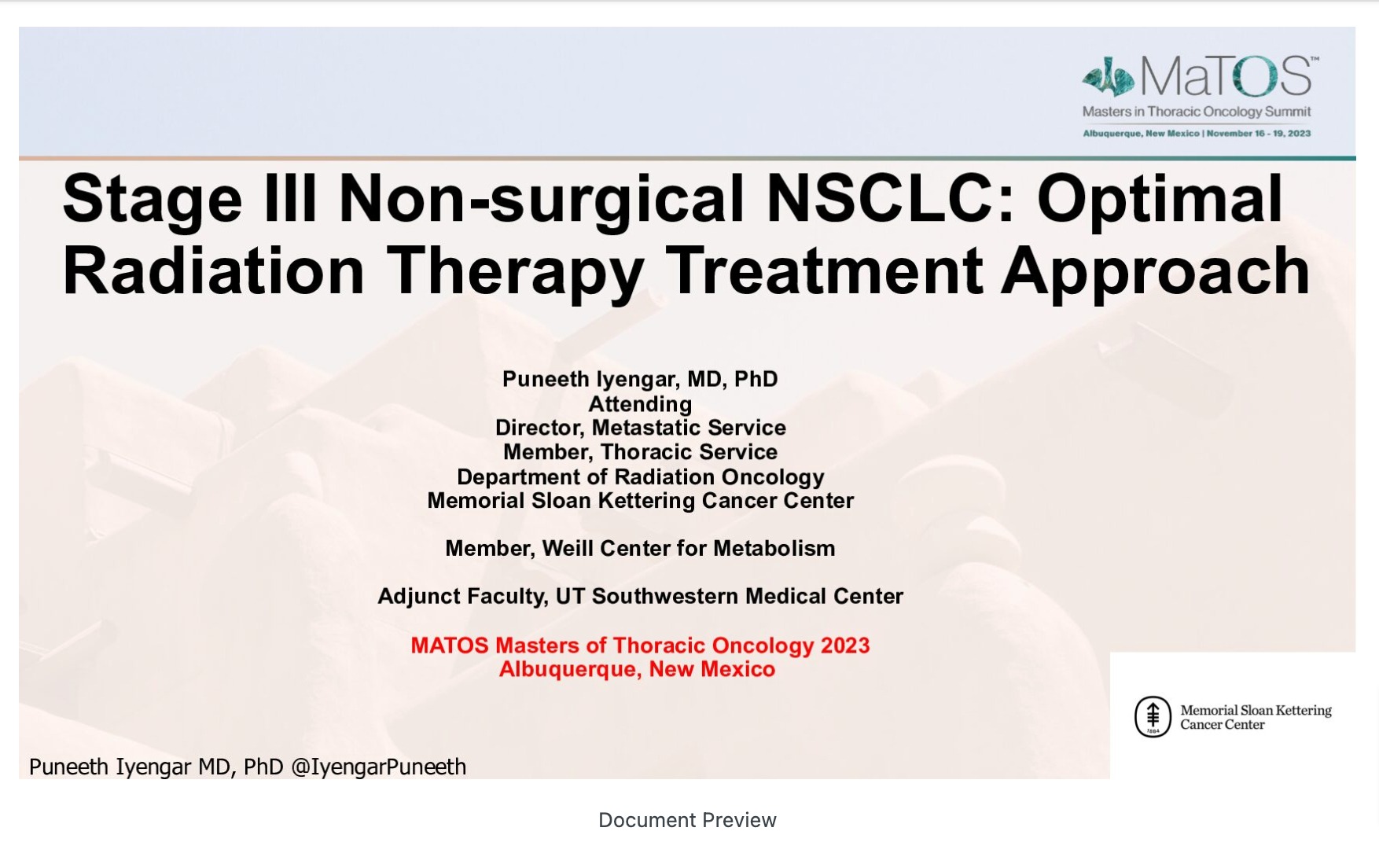 Stage III Non-Surgical NSCLC: Optimal Radiation Therapy Approach