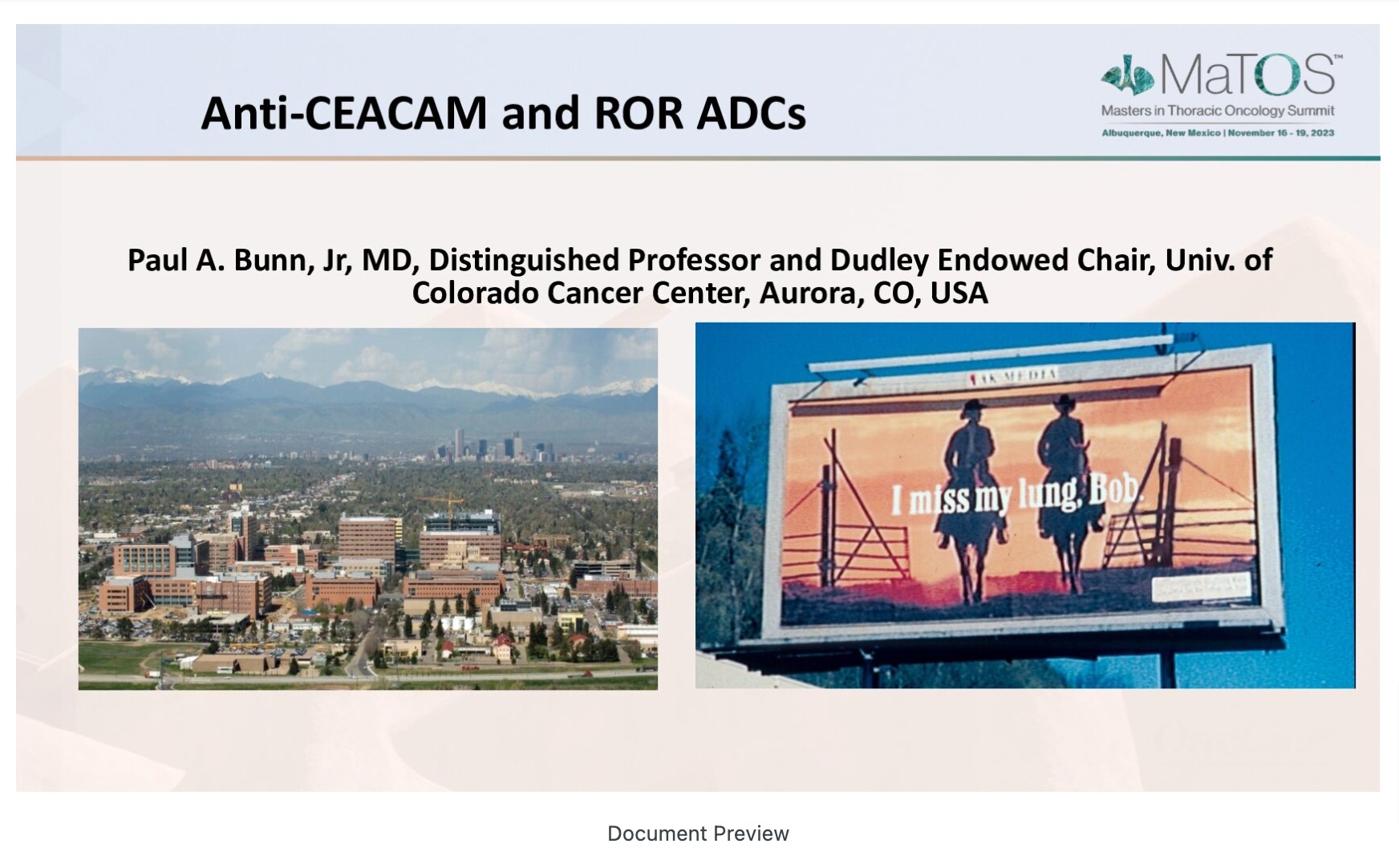 Targeting CEACAM5 and ROR1/ROR2 in NSCLC