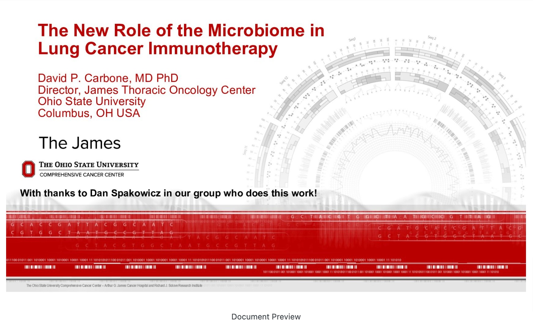 The New Role of Microbiome in Lung Cancer Immunotherapy