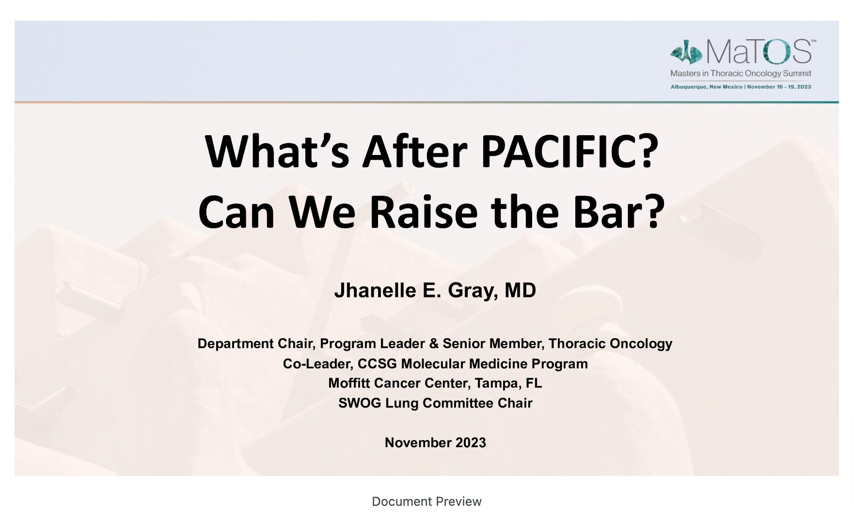 What’s After PACIFIC? Can We Raise the Bar?