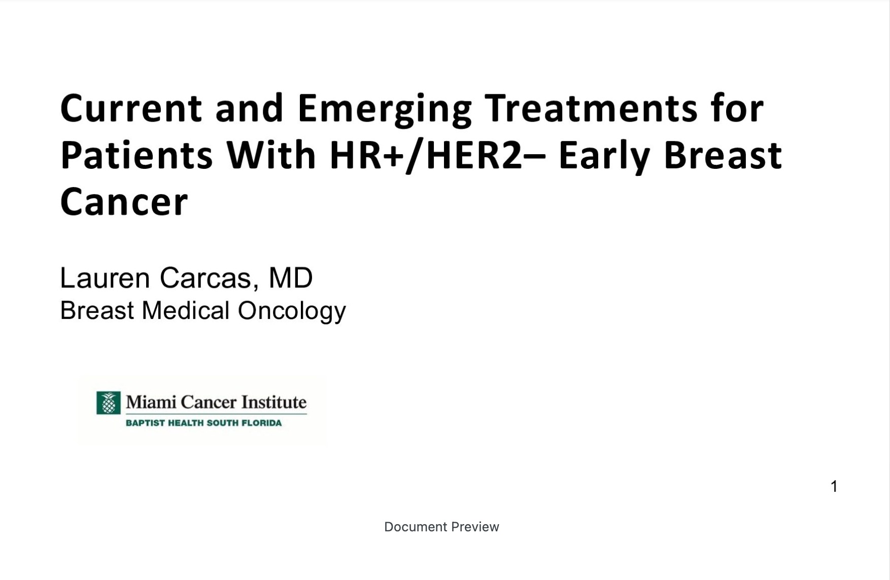 Breast Cancer Update in Hormone Sensitive Breast Cancer