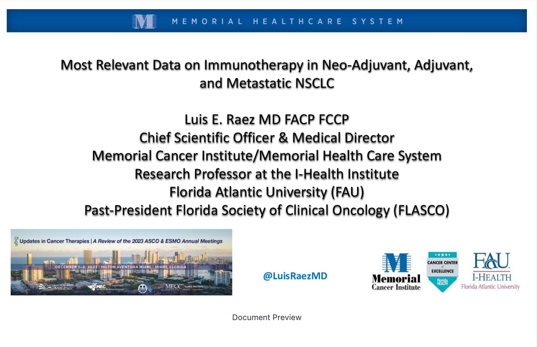 Most Relevant Data on Immunotherapy in Neo-Adjuvant, Adjuvant, and Metastatic NSCLC