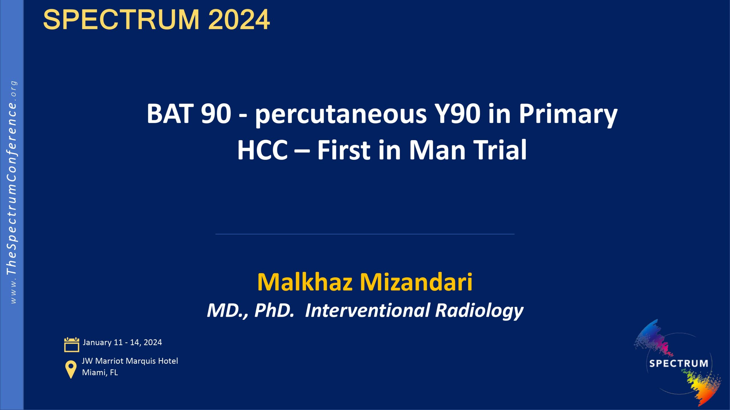 BAT-90 Percutaneous Y-90 in Primary HCC – First in Man Trial