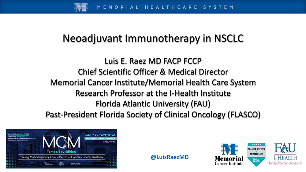 Controversies in Lung Cancer: Neoadjuvant vs Adjuvant IO in Early Stage NSCLC