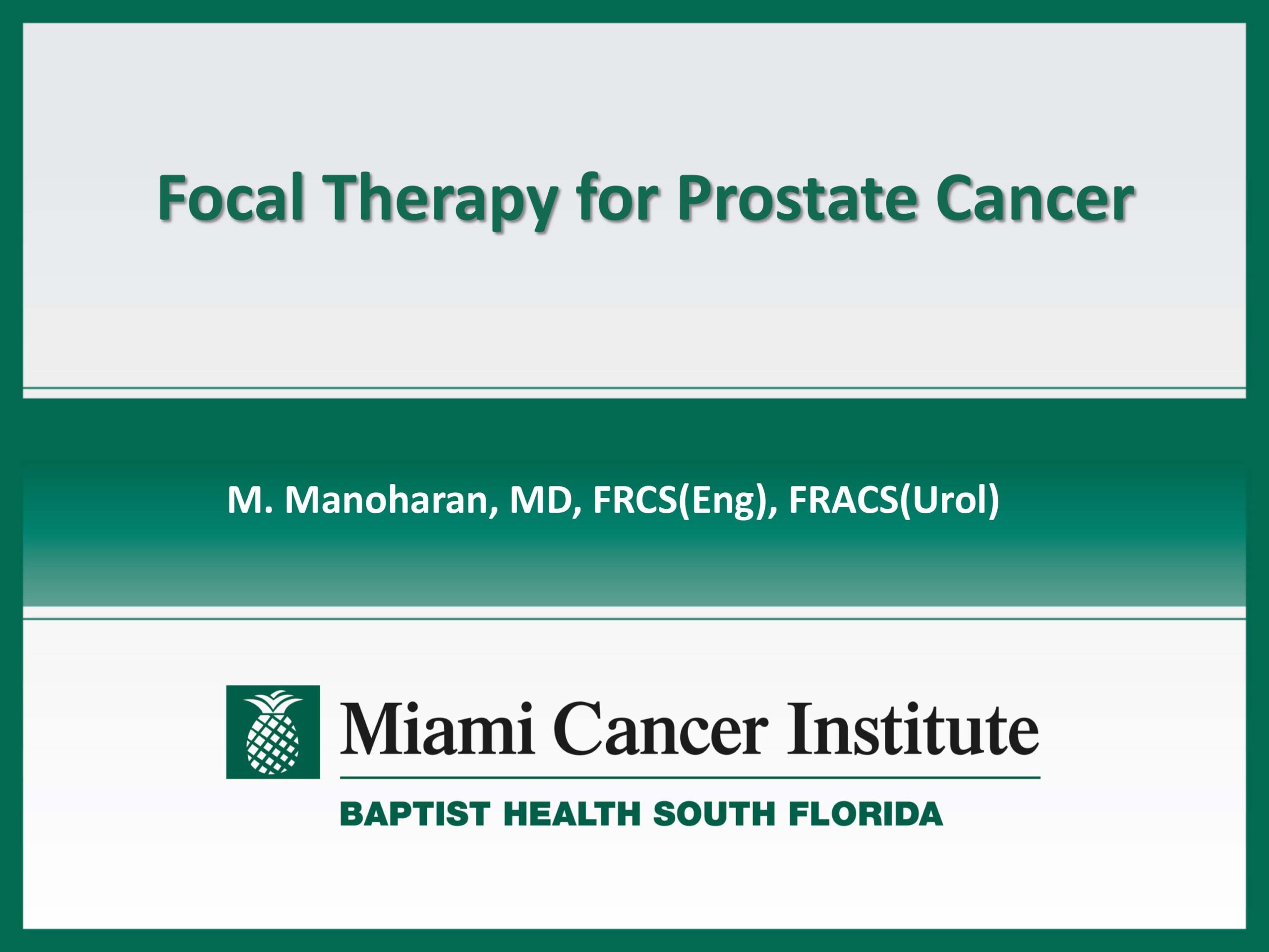 Focal therapy options in Prostate Cancer