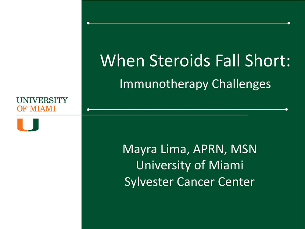 What To Do When Patients Getting Immunotherapy Do Not Respond to Steroids (Hepatitis, Colitis, Pneumonitis, and Others)