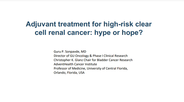 Adjuvant Therapy for Renal Cell Carcinoma- Hope or Hype