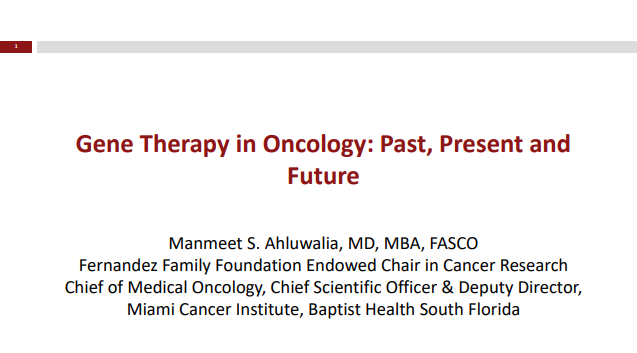 Gene Therapy in Oncology: Past, Present and Future