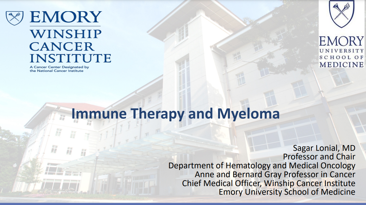 Role of Immunotherapy in Myeloma