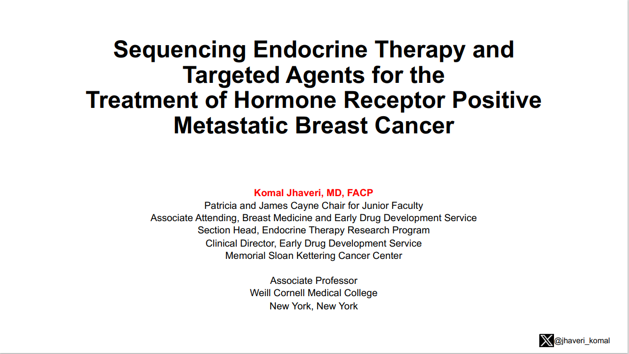 Sequencing Endocrine Therapy And Targeted Agents For The Treatment Of Hormone Receptor Positive Metastatic Breast Cancer