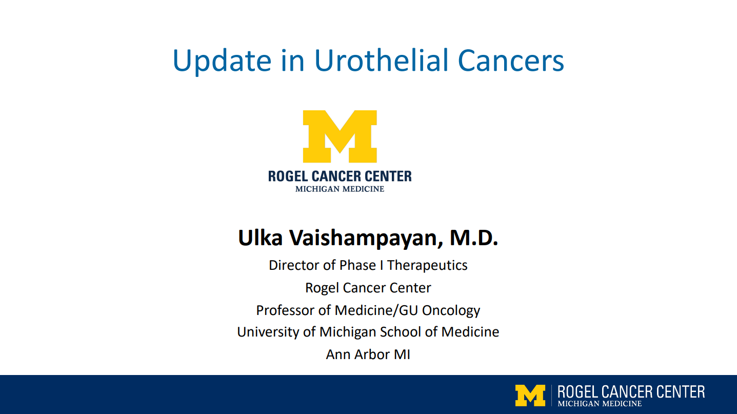 Updates in Systemic Therapy of Urothelial Cancer