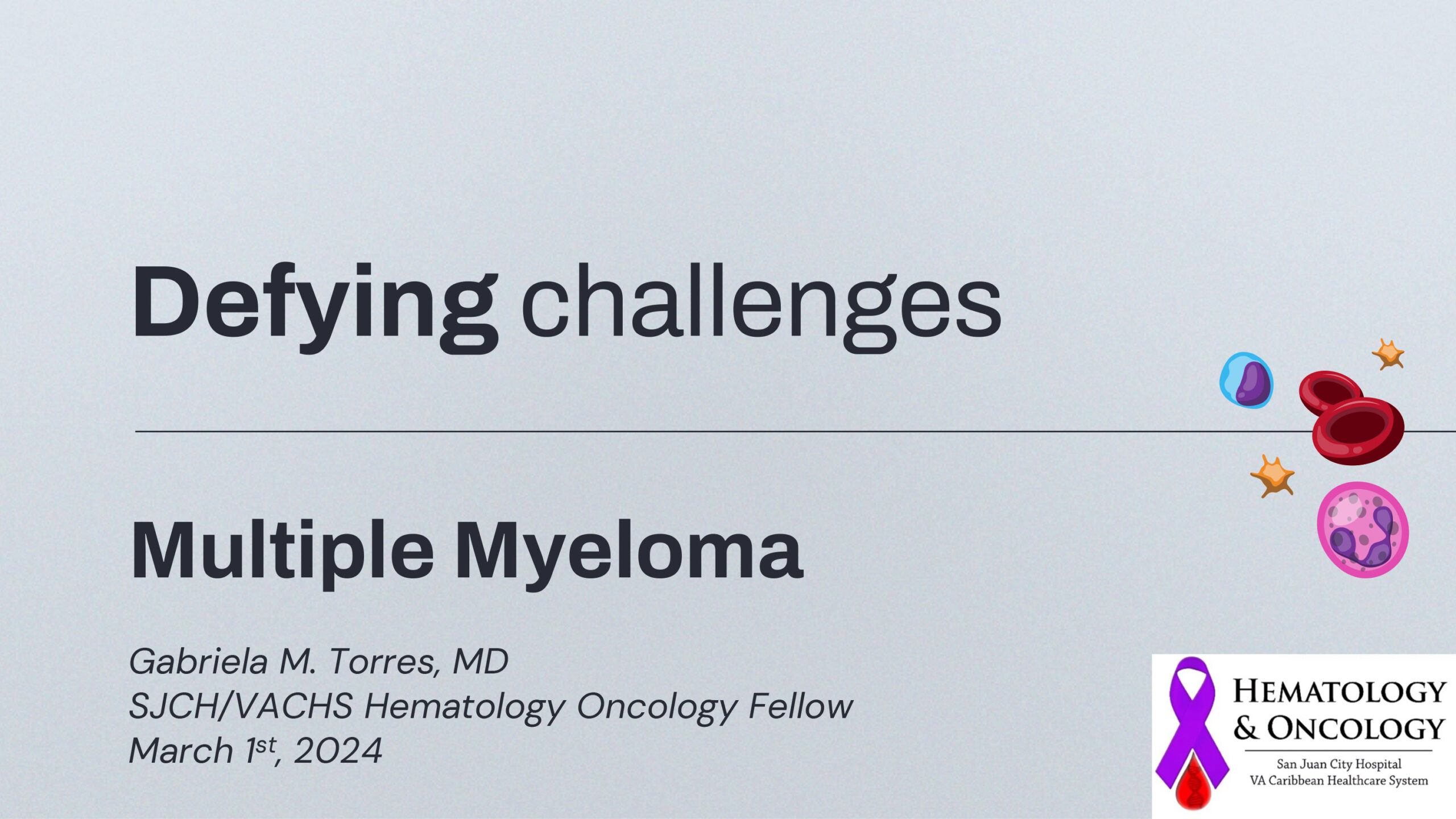 Case Presentation: Myeloma