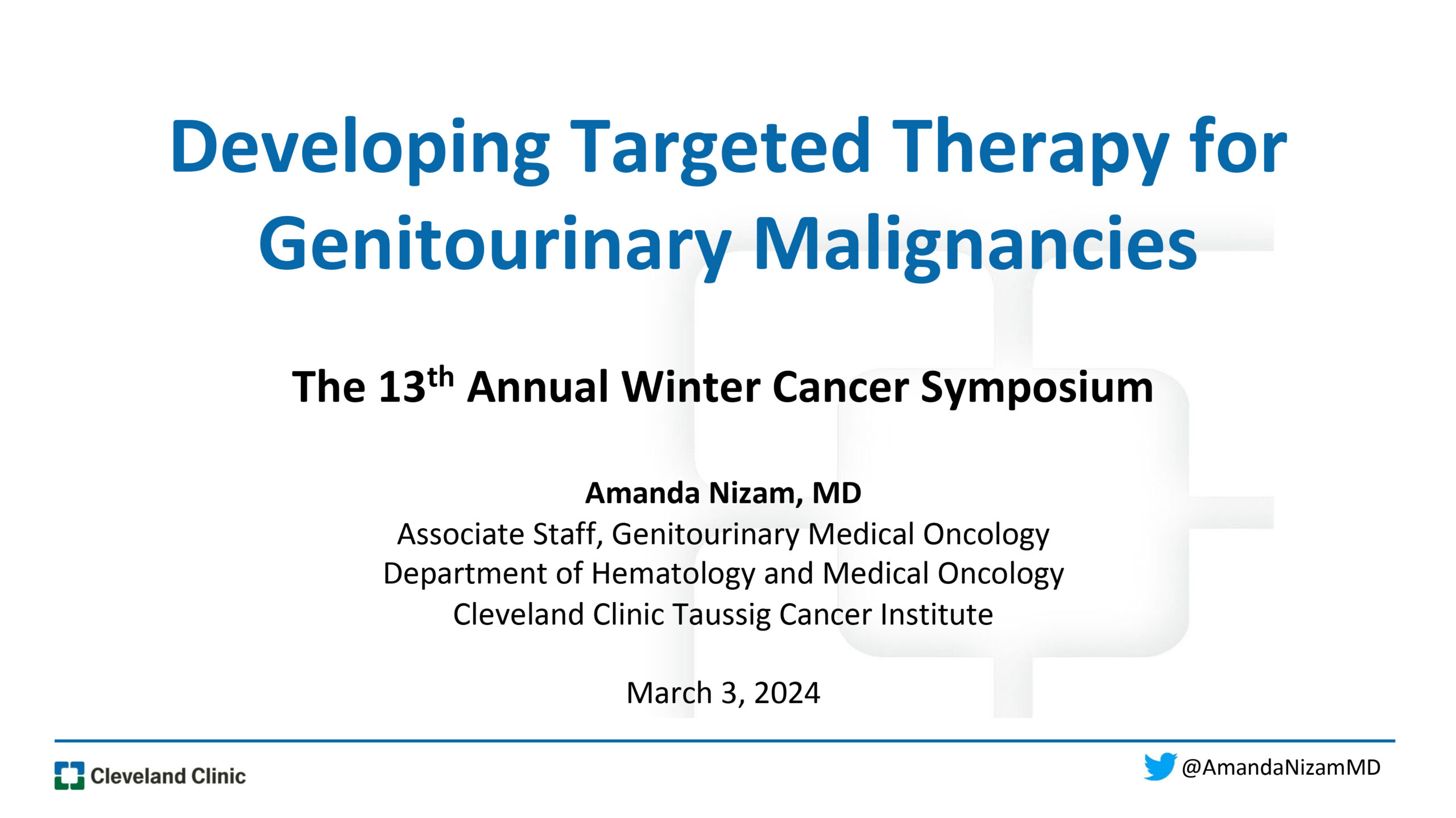 Developing Targeted Therapy for Genito-Urinary Malignancies