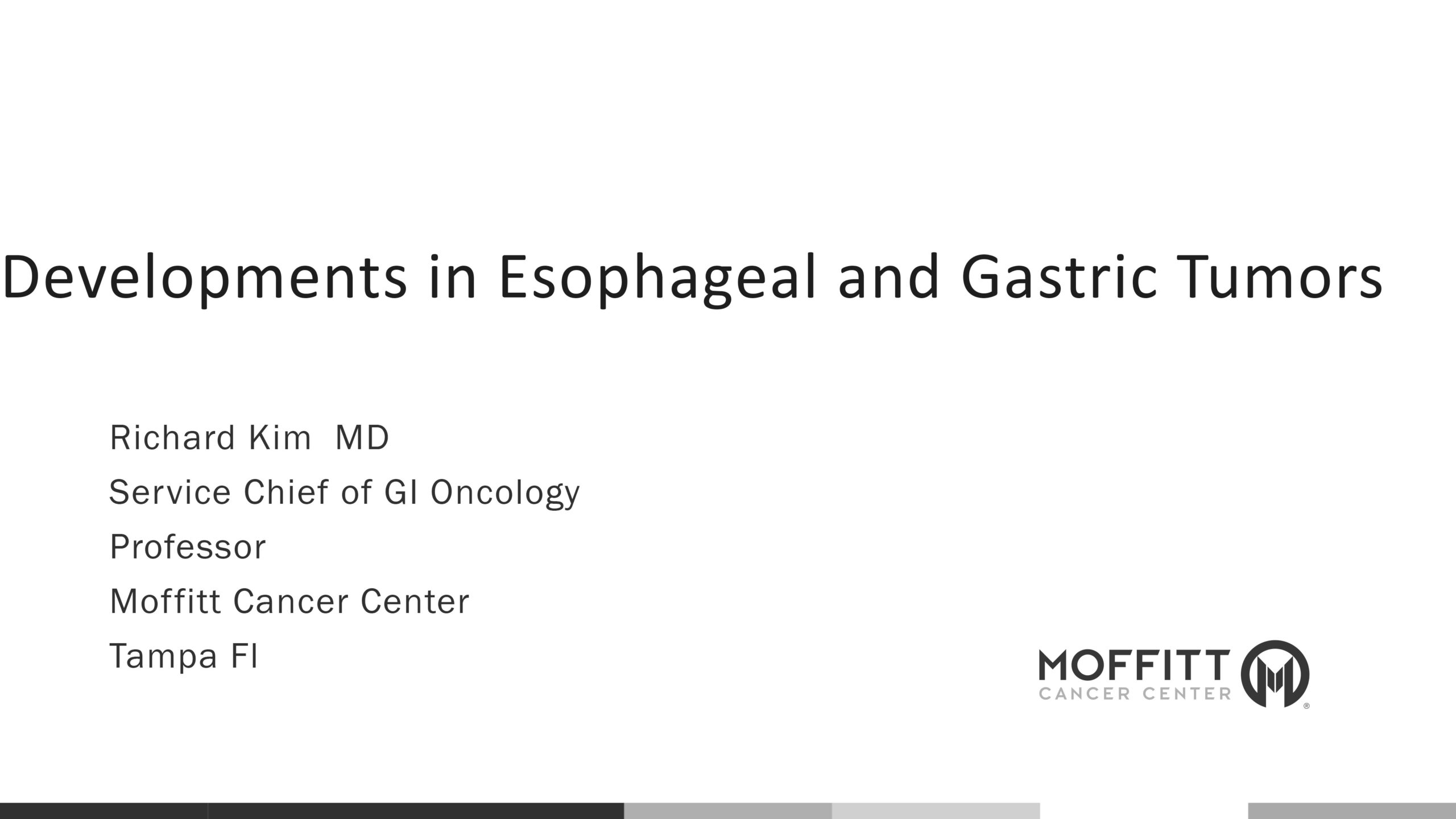 Developments in Esophageal and Gastric Tumors