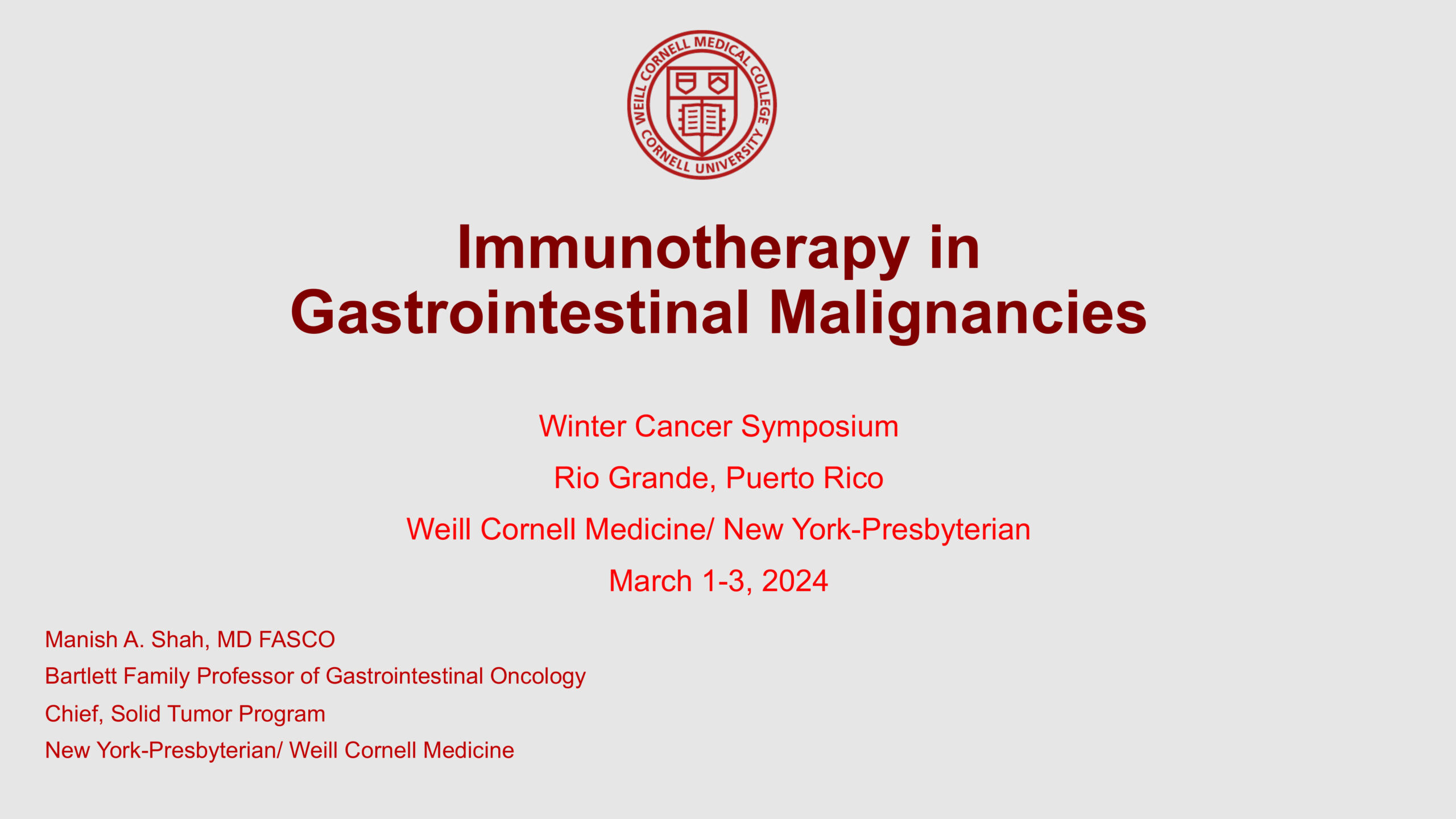 Establishing Immunotherapy Management in Gastrointestinal Cancers