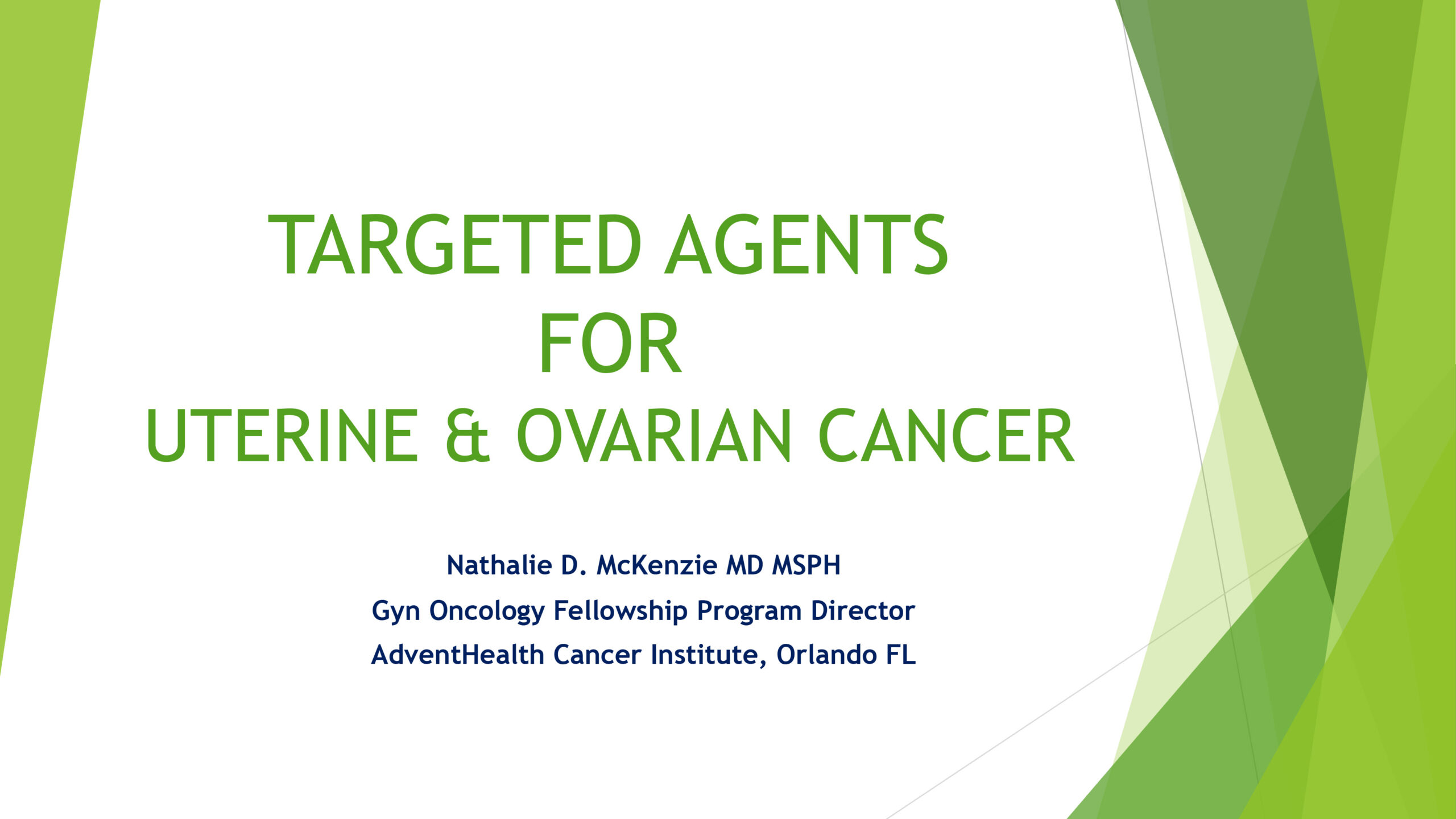 Targeted Therapy for Ovarian and Uterine Tumors