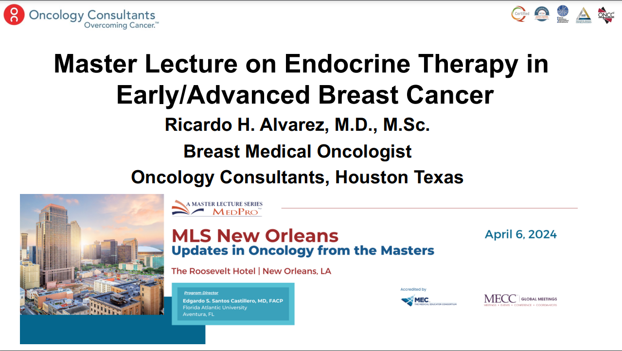 Master Lecture on Endocrine Therapy in Early/Advanced Breast Cancer