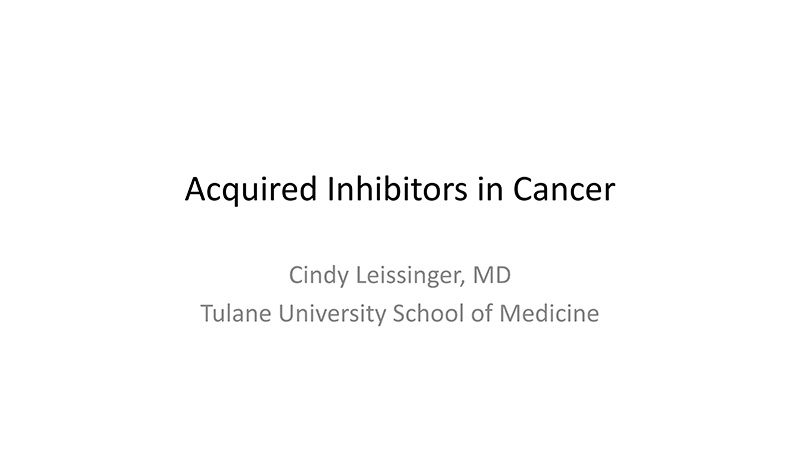 Acquired Inhibitors in Cancer: State-of-the Art Management