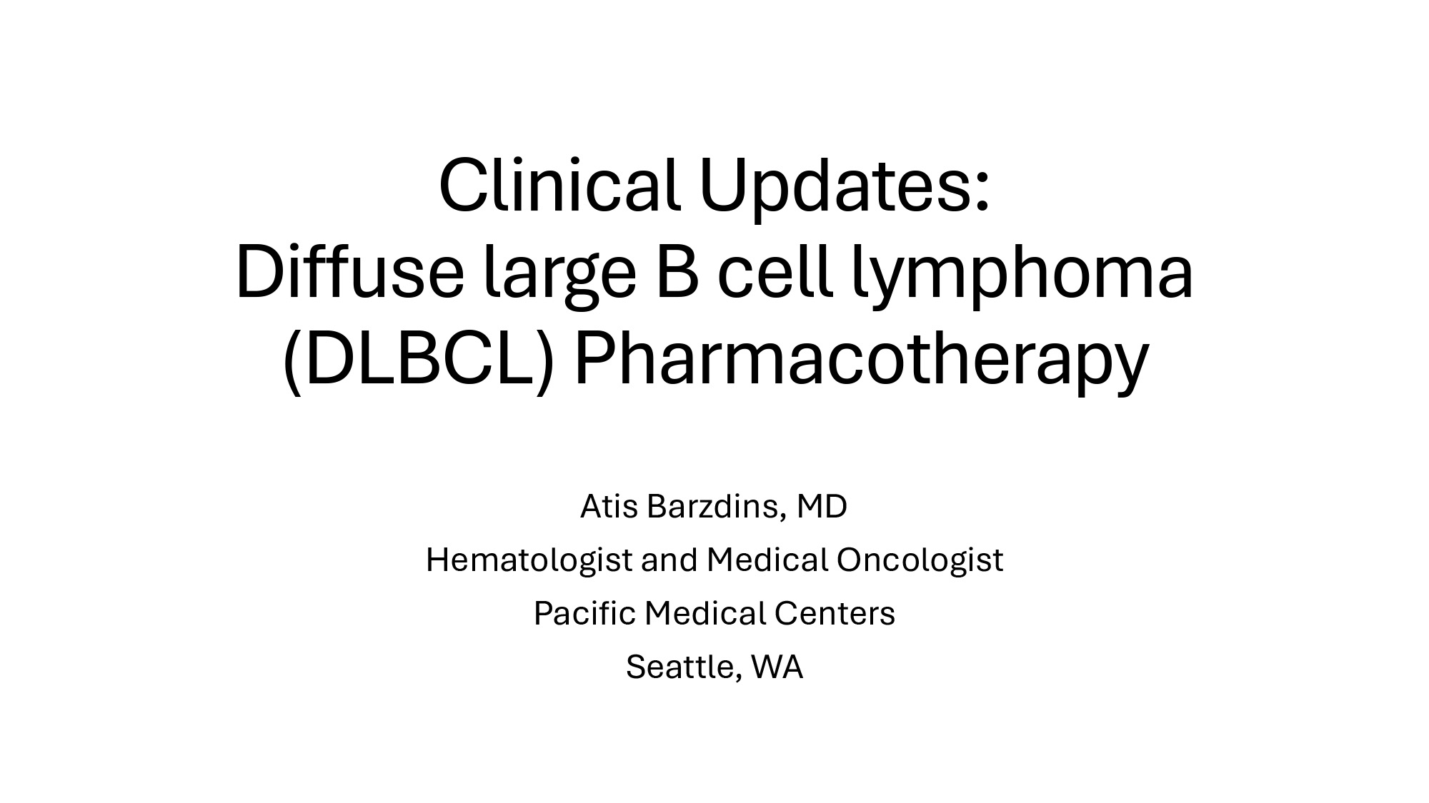 Clinical Update: Malignant Hematology