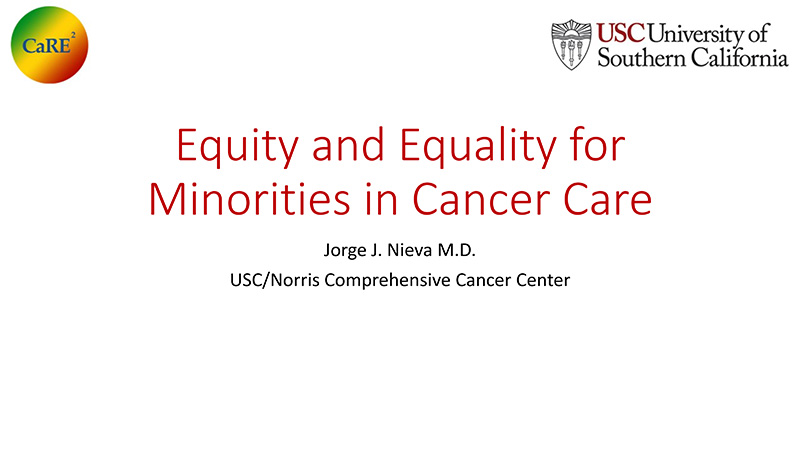 Equity and Equality for Minorities in Cancer Care