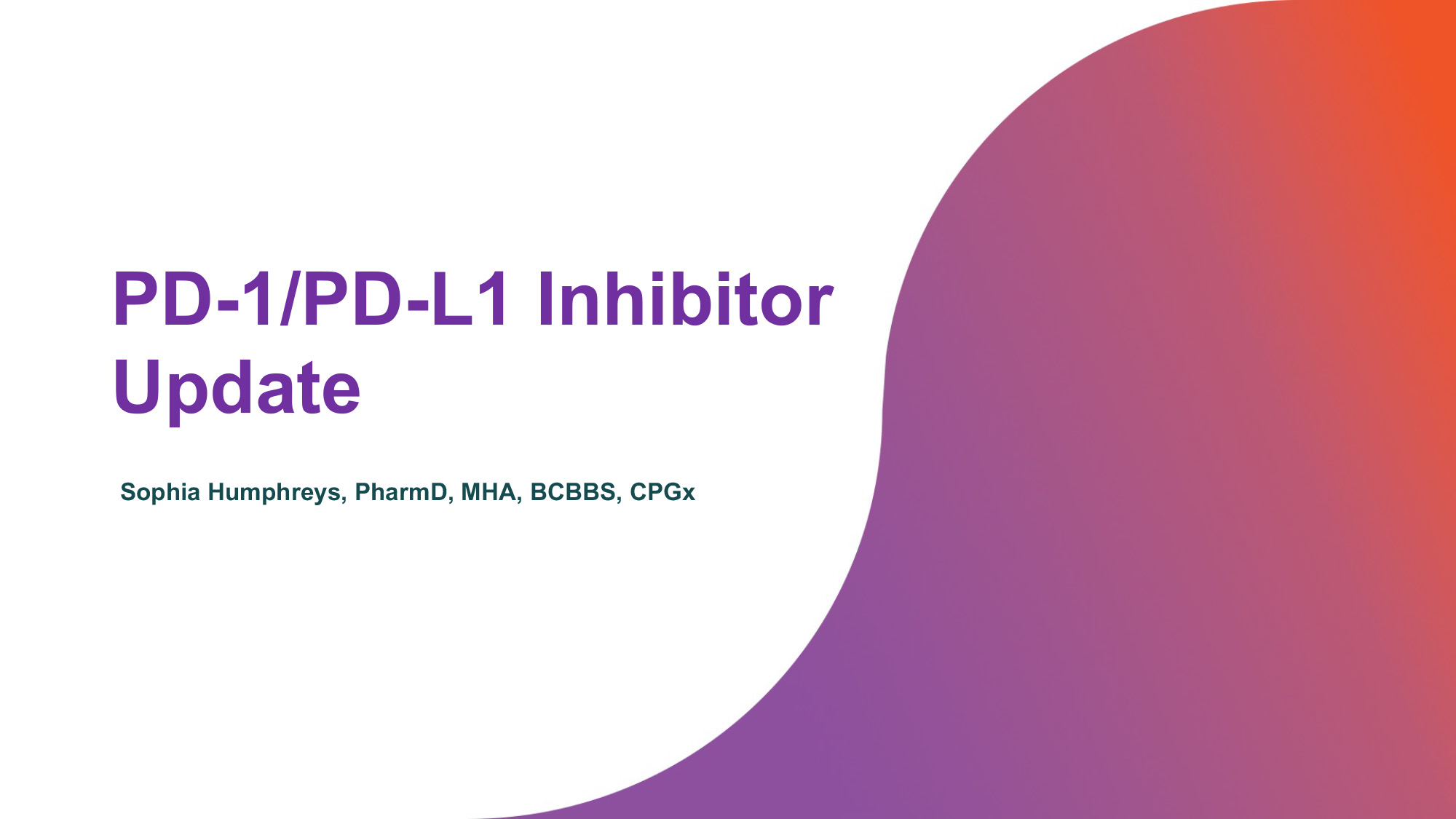 PD-1 Inhibitor Update