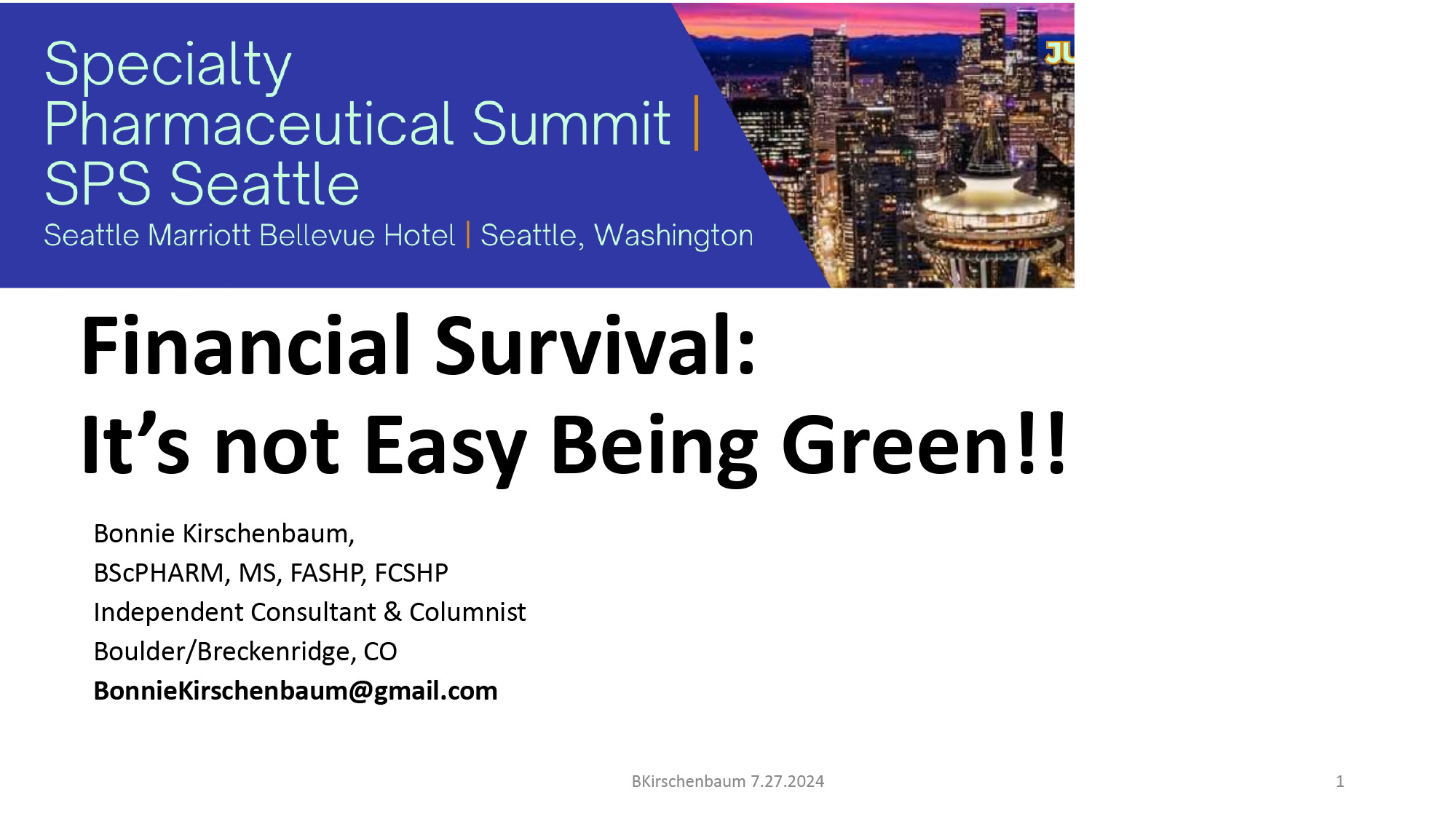 Policy Update - Financial Survival: It’s not Easy Being Green!!