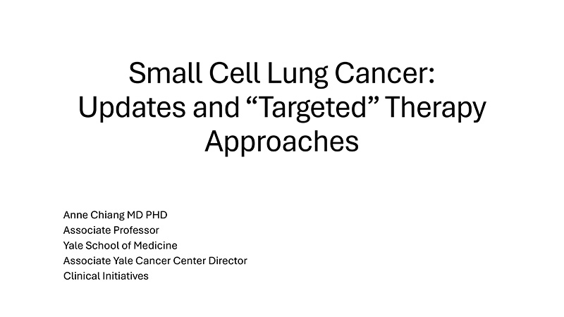 Small Cell Lung Cancer: Targeting This Difficult Target