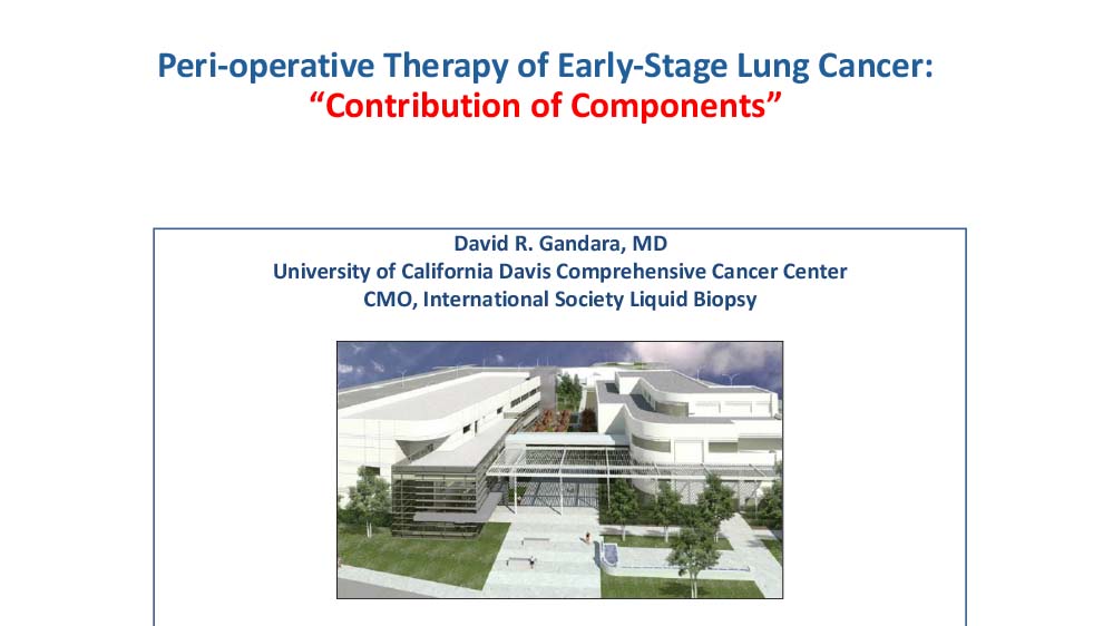 Perioperative Therapy and Predictive Biomarkers in Early Stage Non Small Cell Lung Cancer