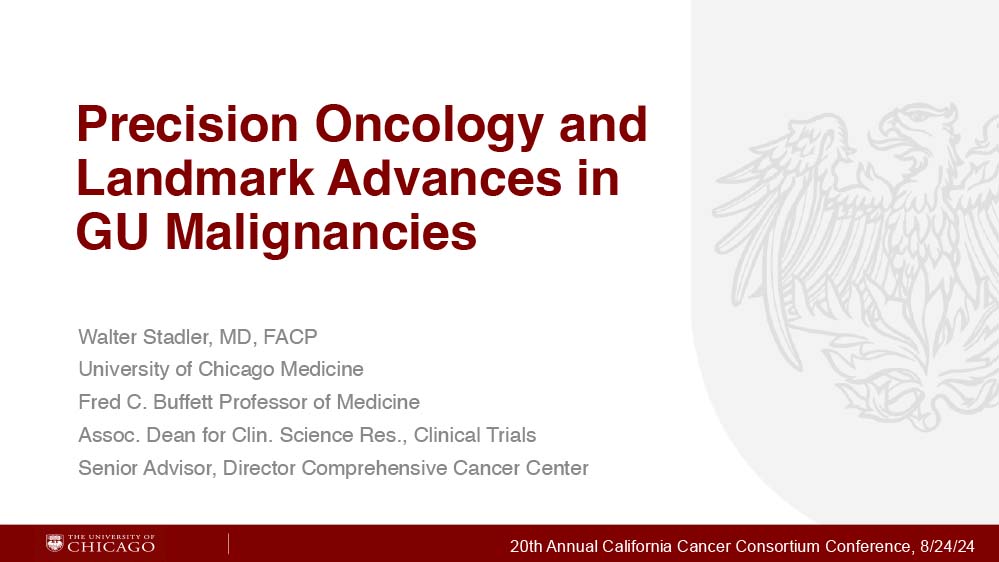 Precision Oncology and Landmark Advances in GU Malignancies