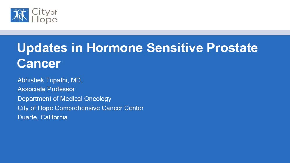 State of the Art: Hormone-sensitive Prostate Cancer