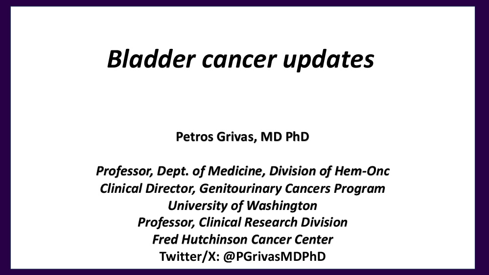 Bladder/Urothelial Cancer Updates